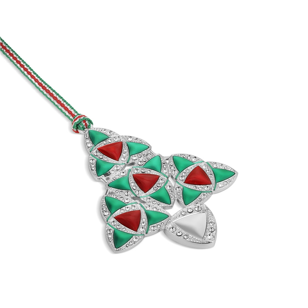 Green & Red Celtic Christmas Tree Decoration