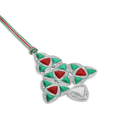 Green & Red Celtic Christmas Tree Decoration