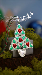 Green & Red Celtic Christmas Tree Decoration