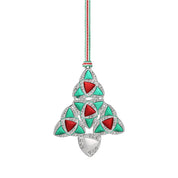 Green & Red Celtic Christmas Tree Decoration