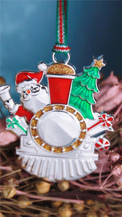 Santa in Steam Engine Christmas Tree Decoration