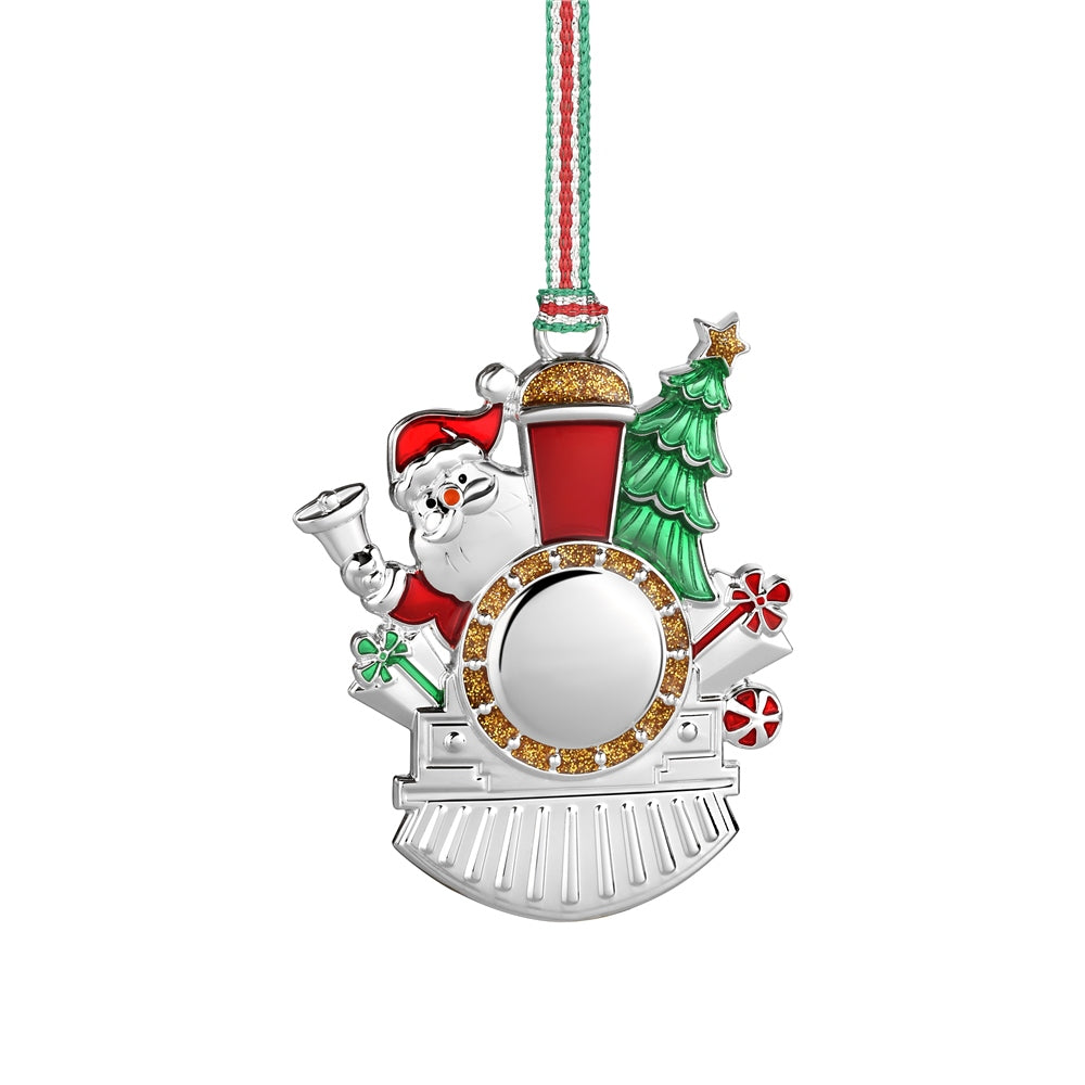 Santa in Steam Engine Christmas Tree Decoration