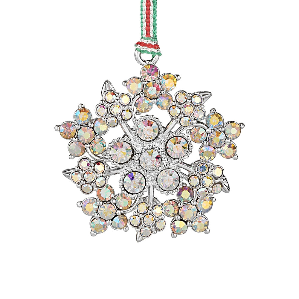 Snowflake AB Crystals Christmas Tree Decoration
