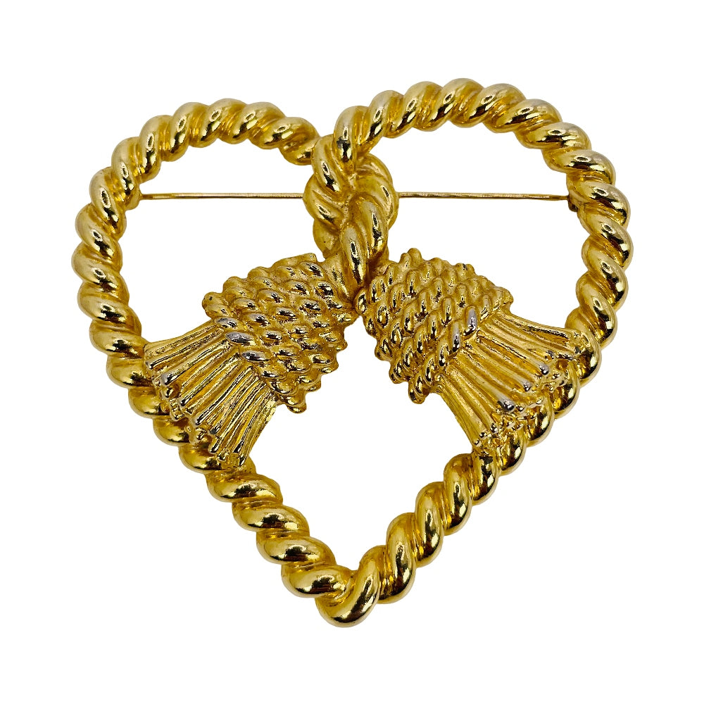 Example: 1980s Tone Heart Rope Brooch