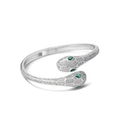 Silver Plated Serpent Bangle