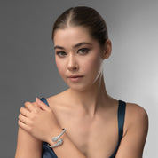 Silver Plated Serpent Bangle
