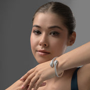 Silver Plated Serpent Bangle