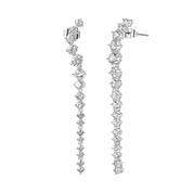 Silver Plated Cubic Zirconia Drop Earrings