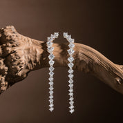 Silver Plated Cubic Zirconia Drop Earrings