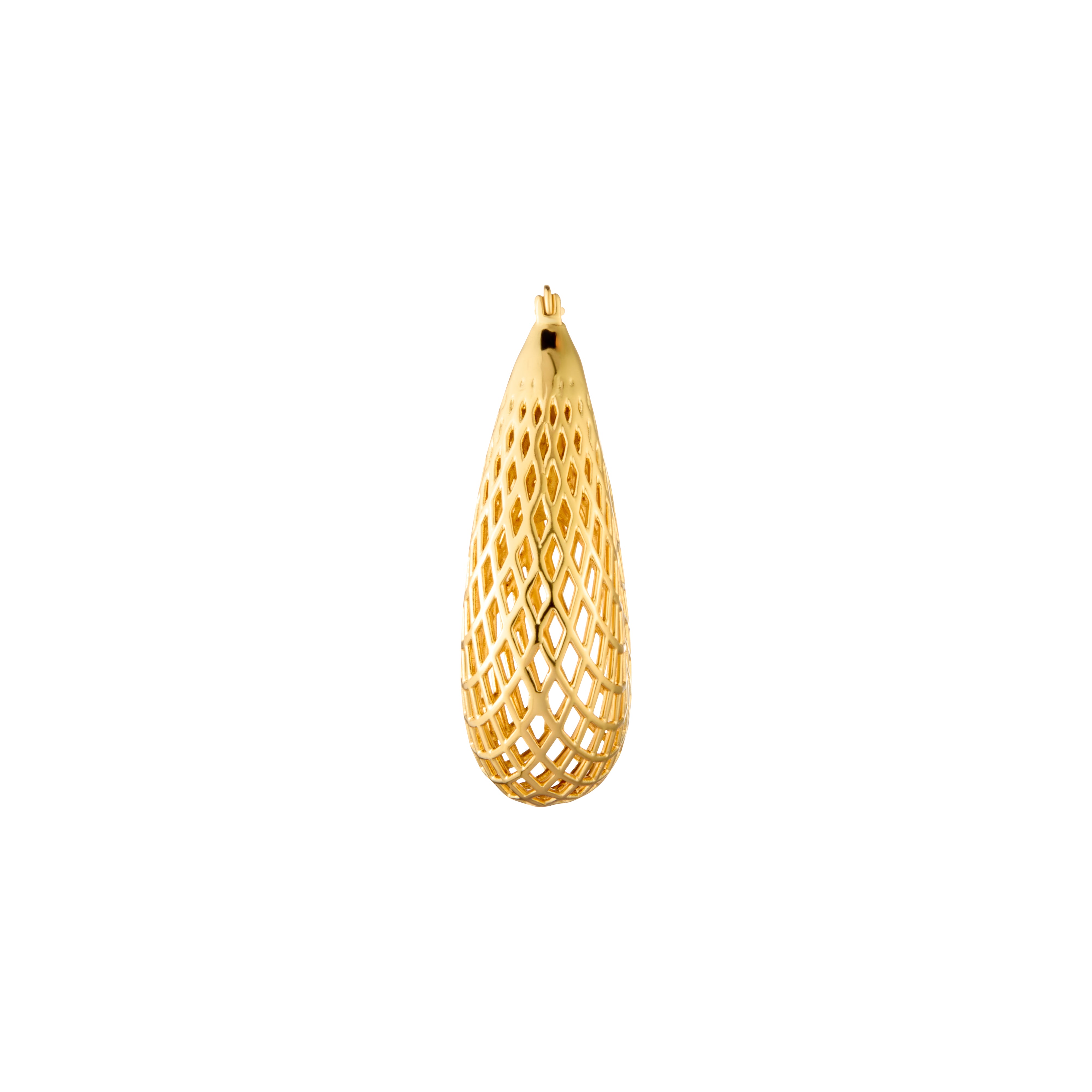 Gold Plated Woven Statement Earrings