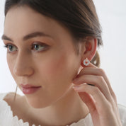 Silver & Rose Gold Plated Tiamo Earrings