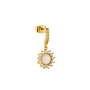 Gold Plated Opal Drop Earrings