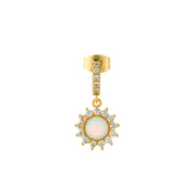 Gold Plated Opal Drop Earrings