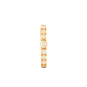 Gold Plated Opal Huggie Hoop Earrings