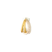 Silver & Gold Plated CZ Earrings