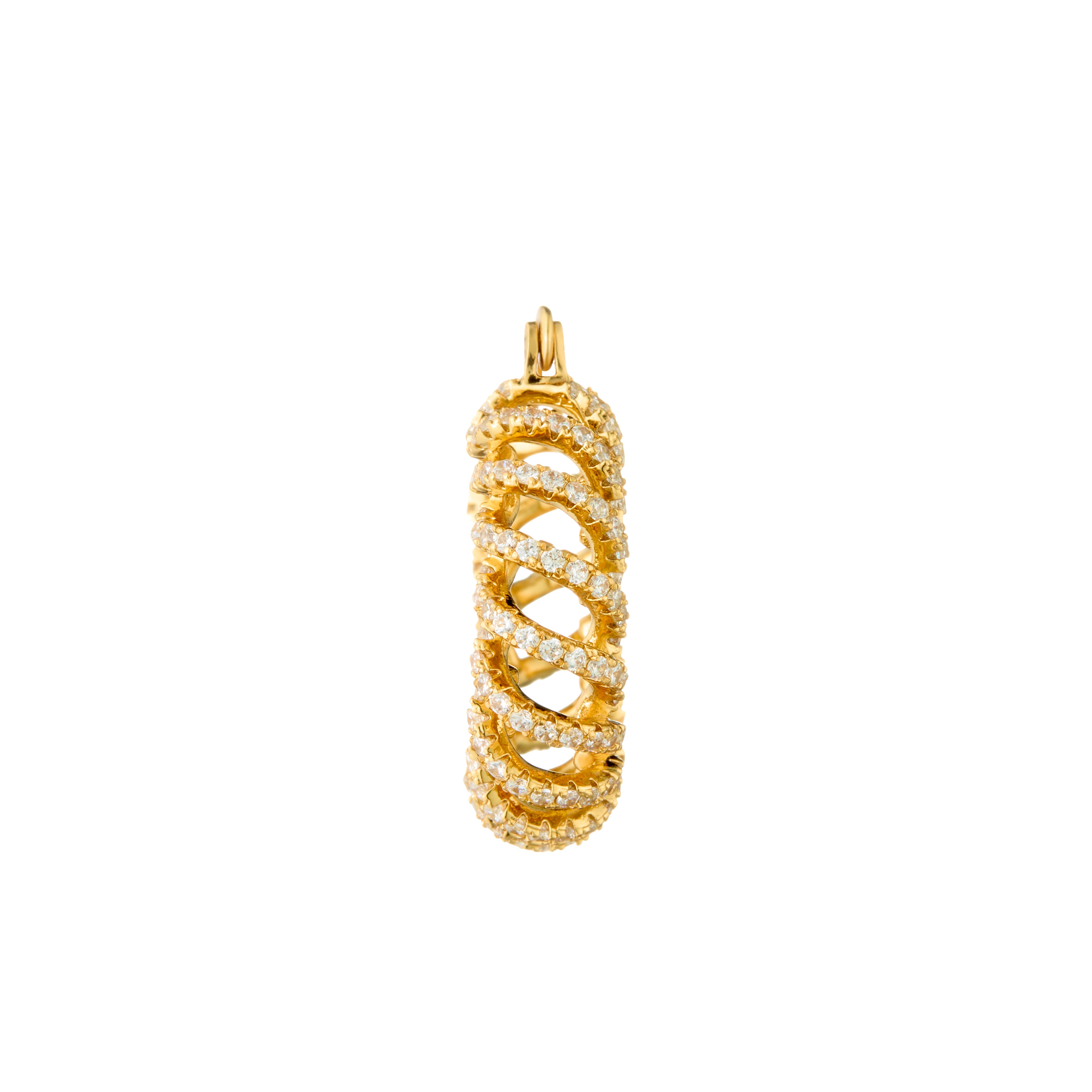 Gold Plated Hoop CZ Earrings