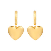Gold Plated Heart Earrings