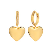 Gold Plated Heart Earrings