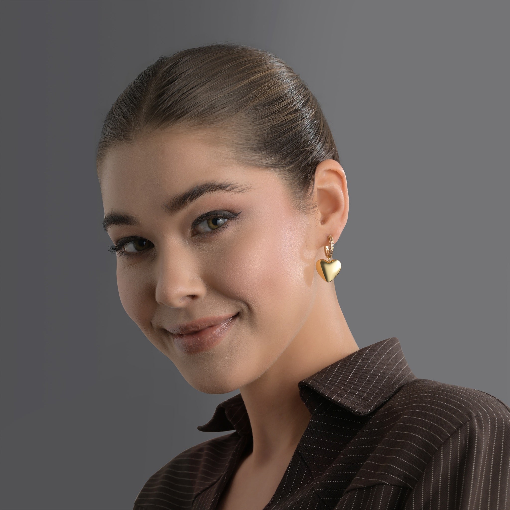 Gold Plated Heart Earrings