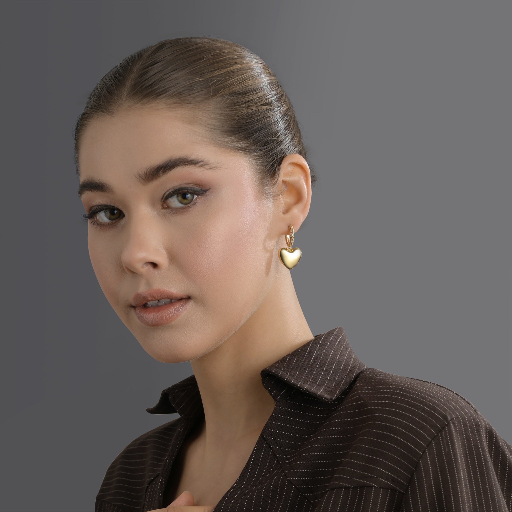 Gold Plated Heart Earrings