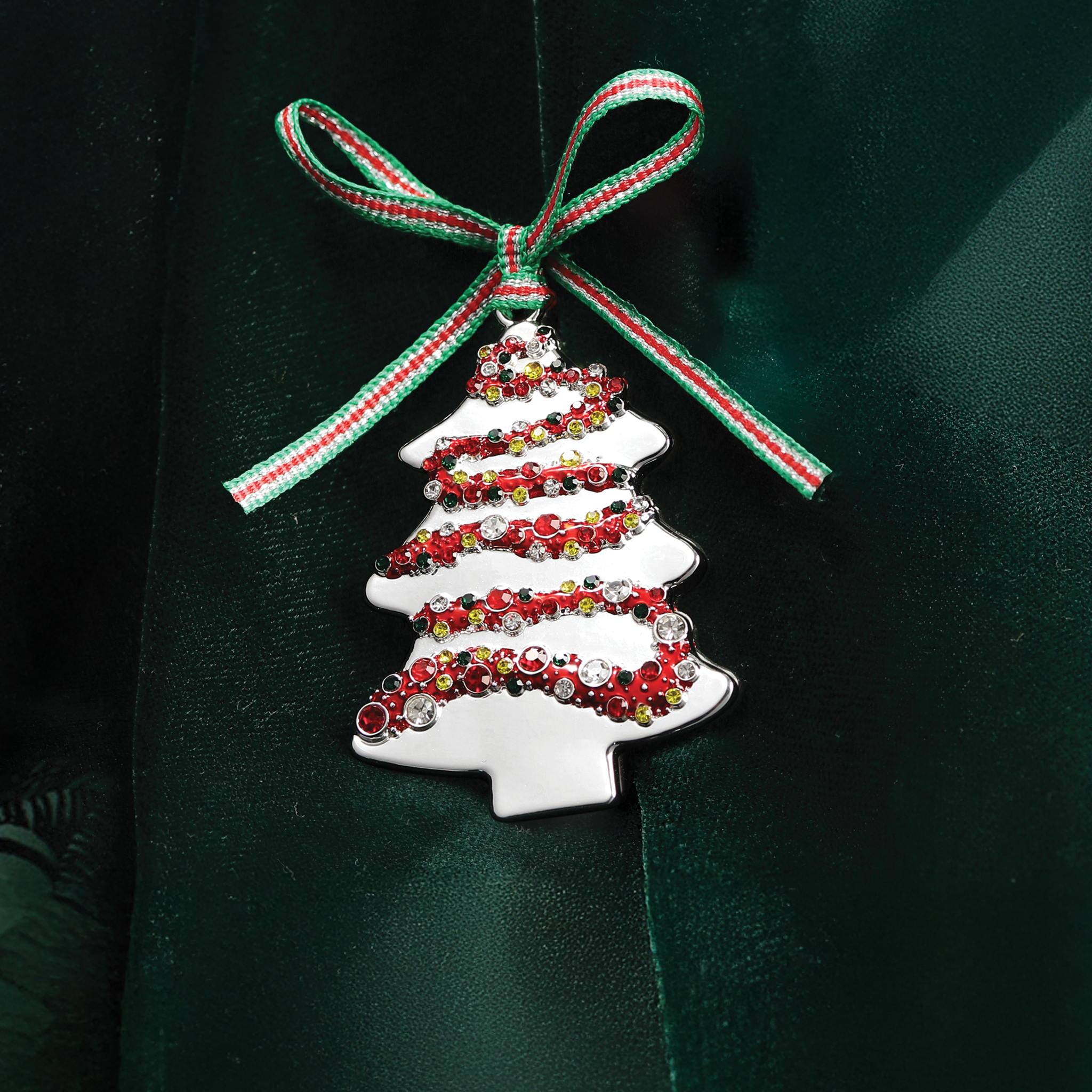 Christmas Tree Decoration with Coloured Stones