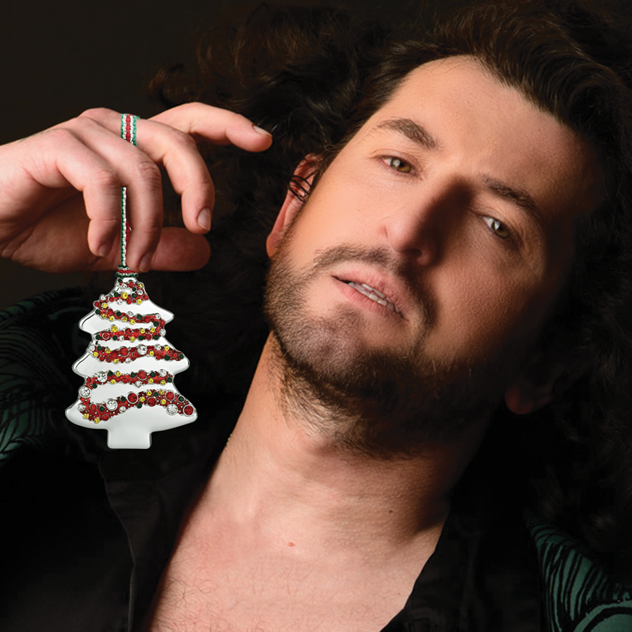 Christmas Tree Decoration with Coloured Stones