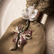 Bow with Red Stones Christmas Tree Decoration