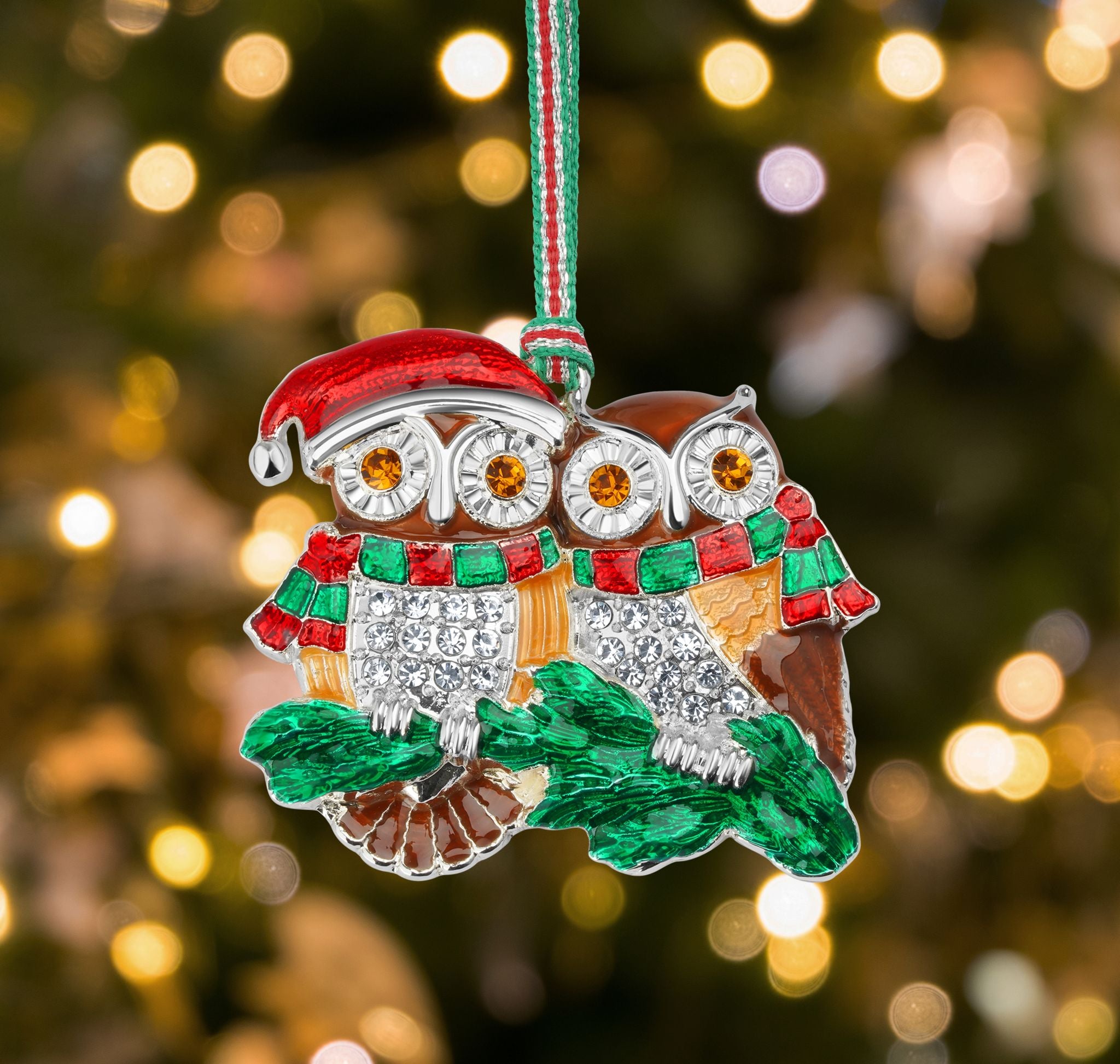 Owl Couple Christmas Tree Decoration