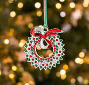 Christmas Wreath with Bow Tree Decoration