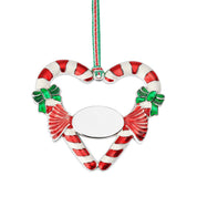 Candy Cane Heart Christmas Tree Decoration