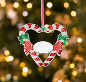 Candy Cane Heart Christmas Tree Decoration