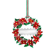 Poinsettia Wreath Christmas Tree Decoration