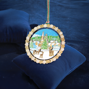 Christmas Village with Deer Tree Decoration