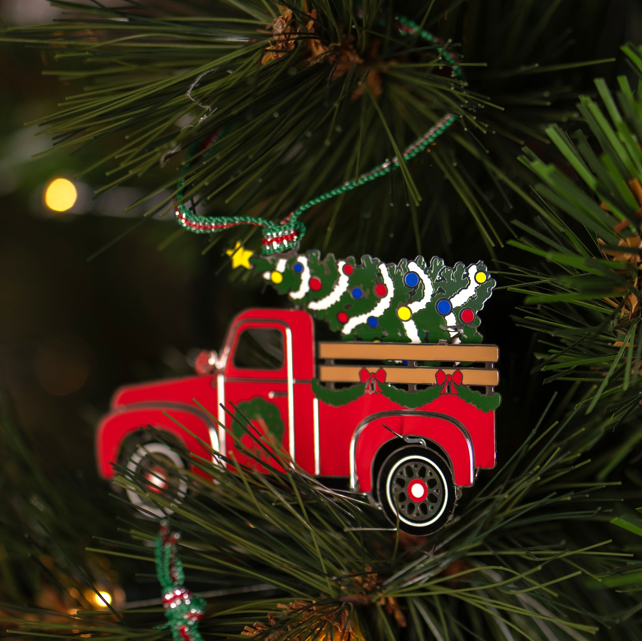 Car with Tree Christmas Decoration