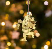 Skating Santa Christmas Tree Decoration