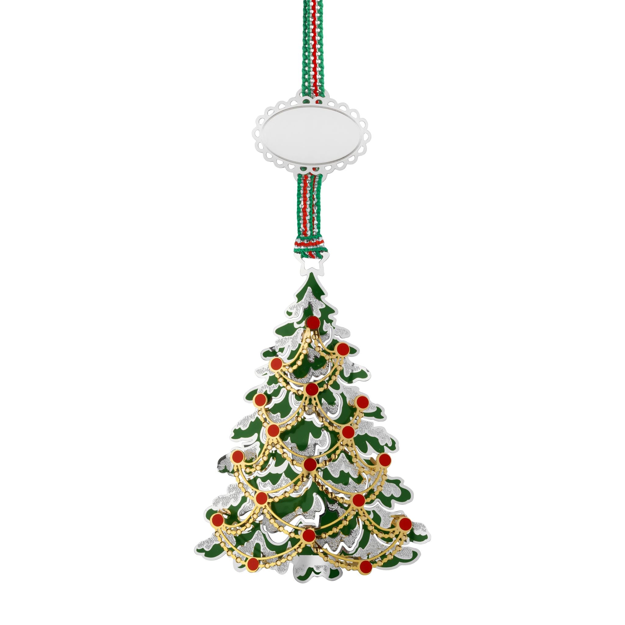 Gold & Silver Plated Christmas Tree Decoration