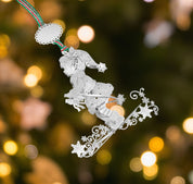 Skiing Elf Christmas Tree Decoration