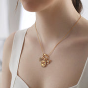 Gold Plated Hummingbird Charm Necklace
