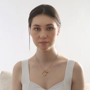 Gold Plated Hummingbird Charm Necklace