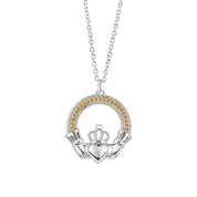Gold & Silver Plated Claddagh Pendant