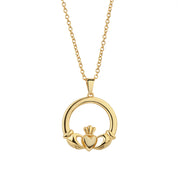 Gold Plated Claddagh Pendant