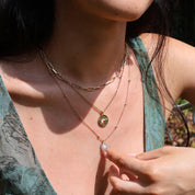 Gold Plated Opal Floral Pendant