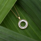 Gold Plated Baguette Stone Pendant