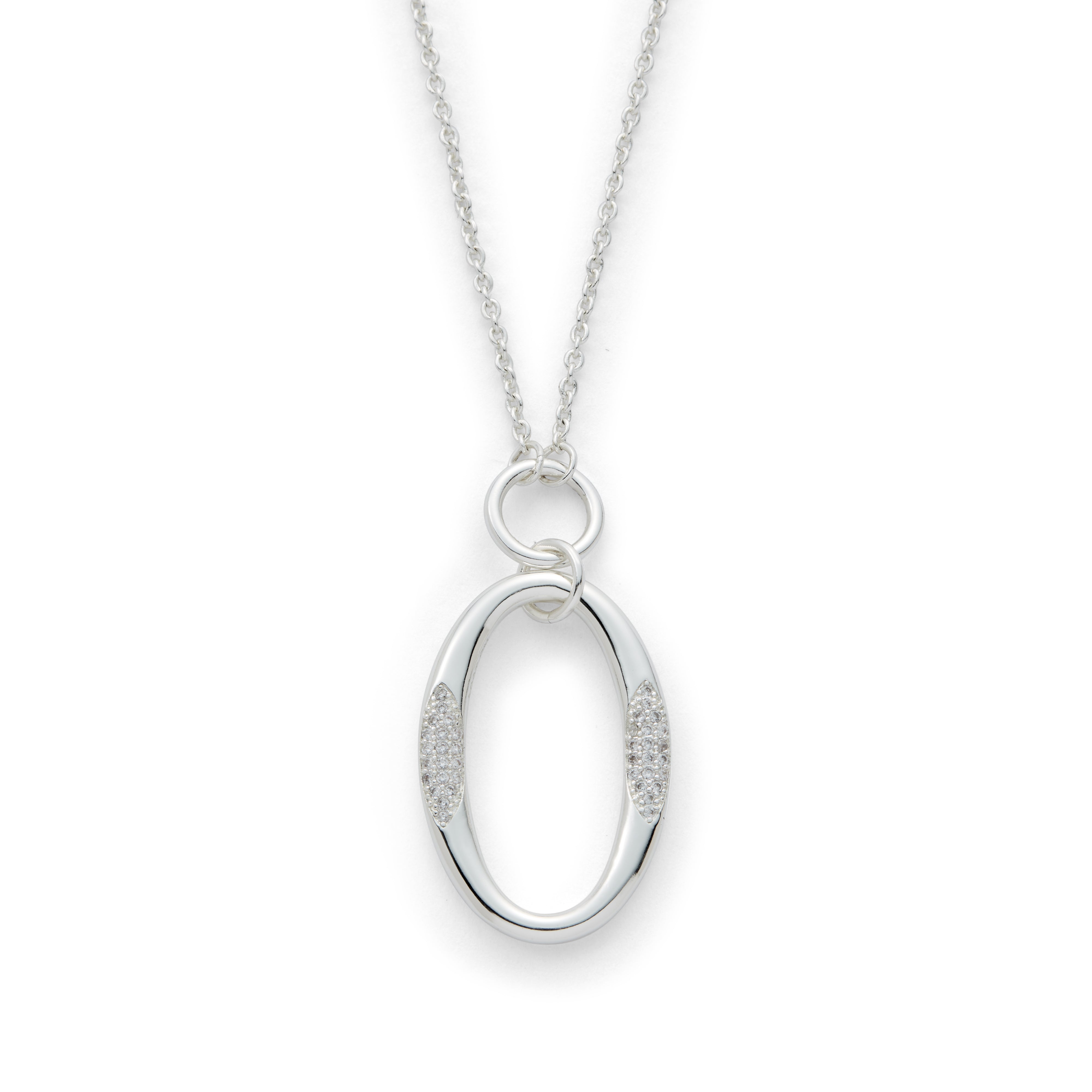Silver Plated Oval Spectacle Holder Pendant