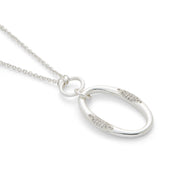 Silver Plated Oval Spectacle Holder Pendant