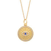 Gold Plated Evil Eye Pendant