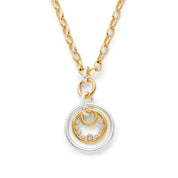 Silver & Gold Plated Circular Pendant