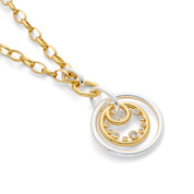 Silver & Gold Plated Circular Pendant