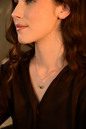Gold Plated Emerald Green Claddagh Pendant