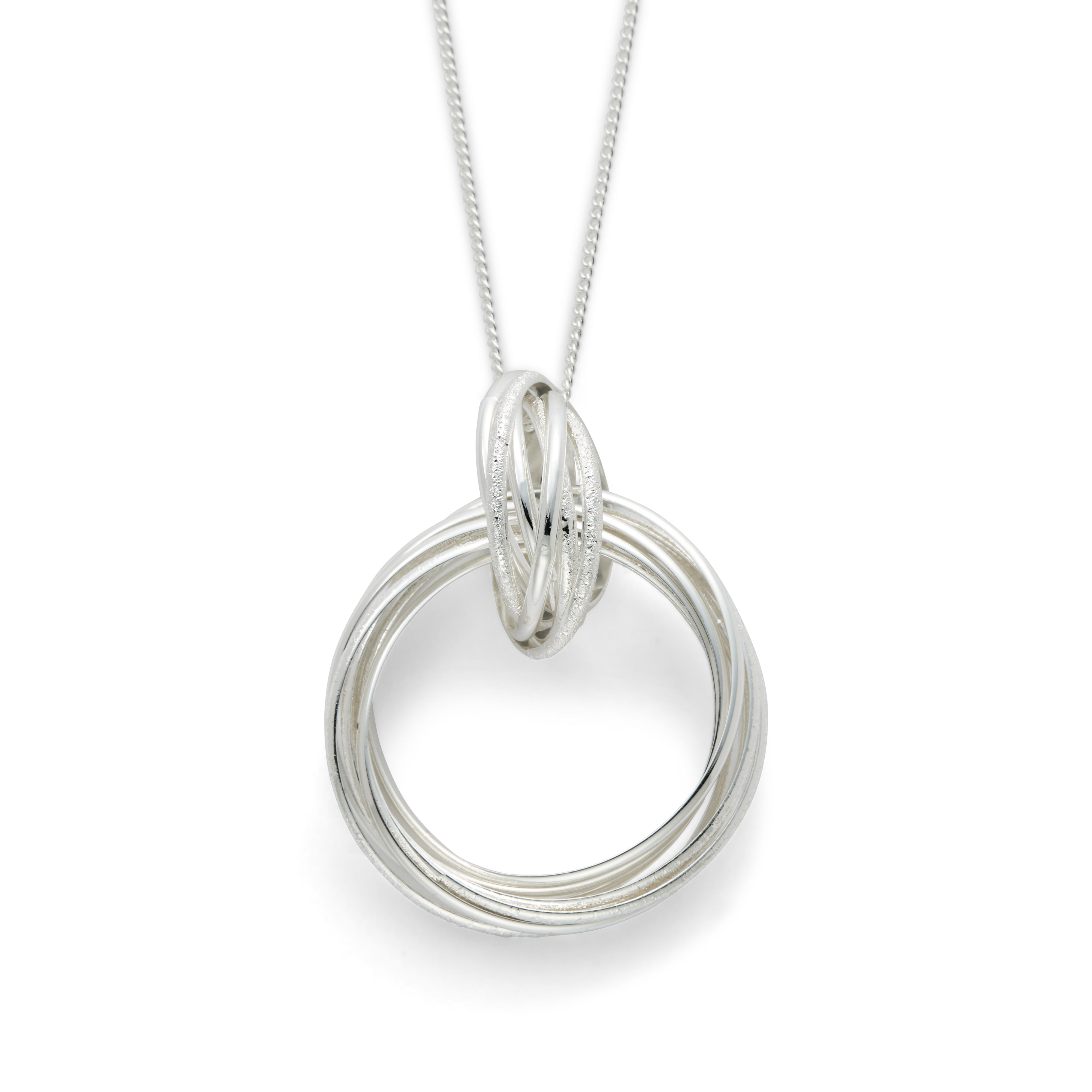 Silver Plated Multi Circle Pendant